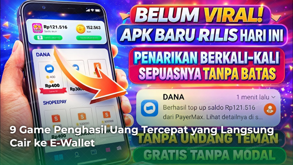 9 Game Penghasil Uang Tercepat yang Langsung Cair ke E-Wallet