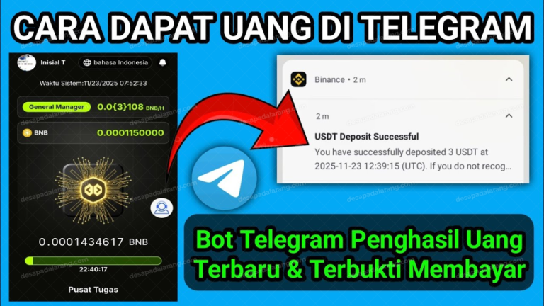 Cara Dapat Uang Dari Telegram Tanpa Jualan 2026, Pakai Bot, Afiliasi, dan Konten Viral
