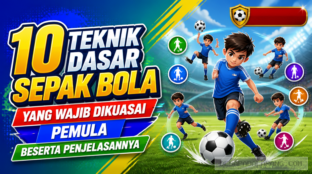 10 Teknik Dasar Sepak Bola yang Wajib Dikuasai Pemula Beserta Penjelasannya