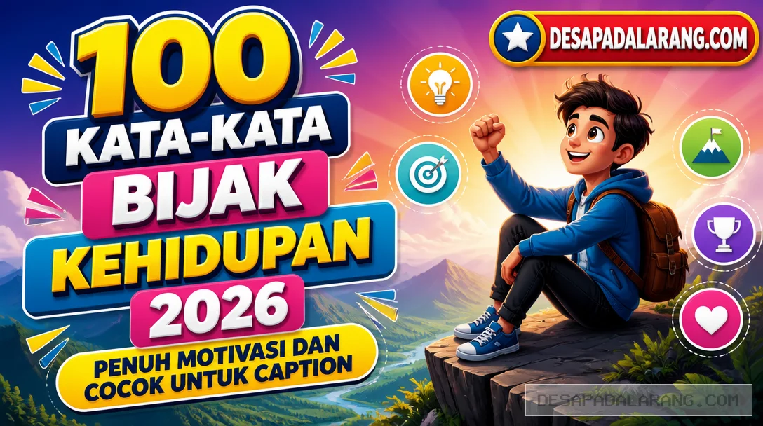 100 Kata-Kata Bijak Kehidupan 2026, Penuh Motivasi dan Cocok untuk Caption