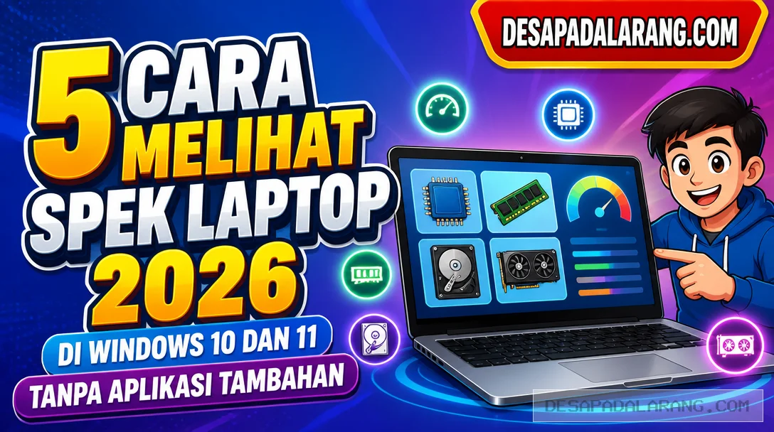 5 Cara Melihat Spek Laptop 2026 di Windows 10 dan 11 Tanpa Aplikasi Tambahan