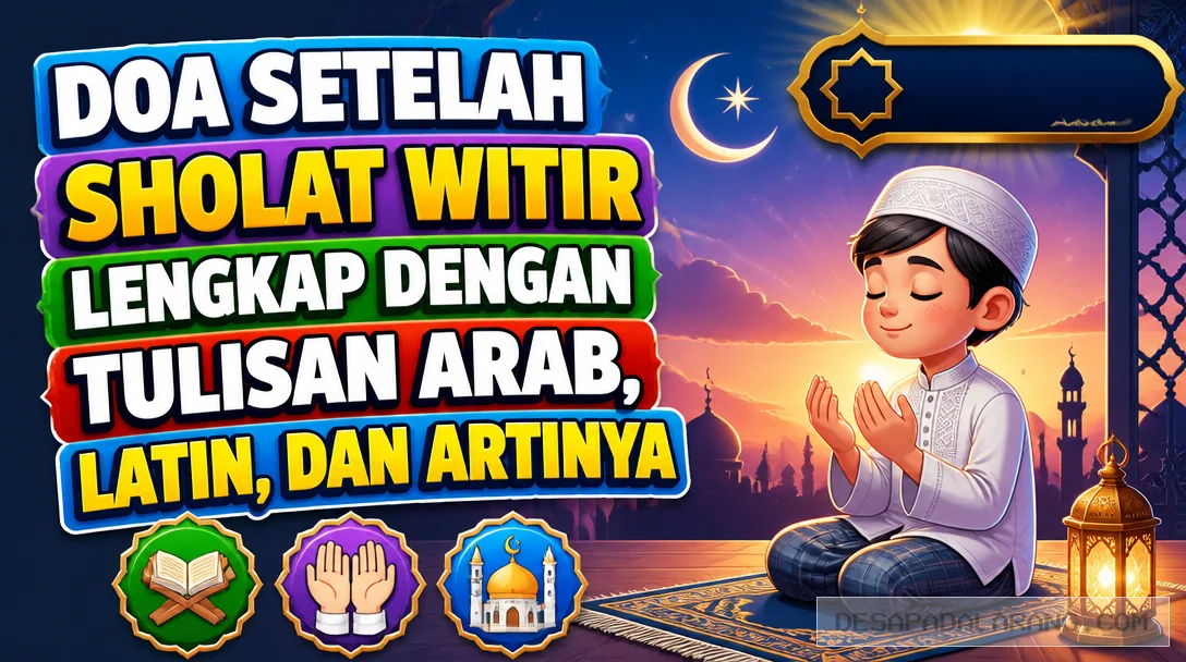 Doa Setelah Sholat Witir Lengkap dengan Tulisan Arab, Latin, dan Artinya