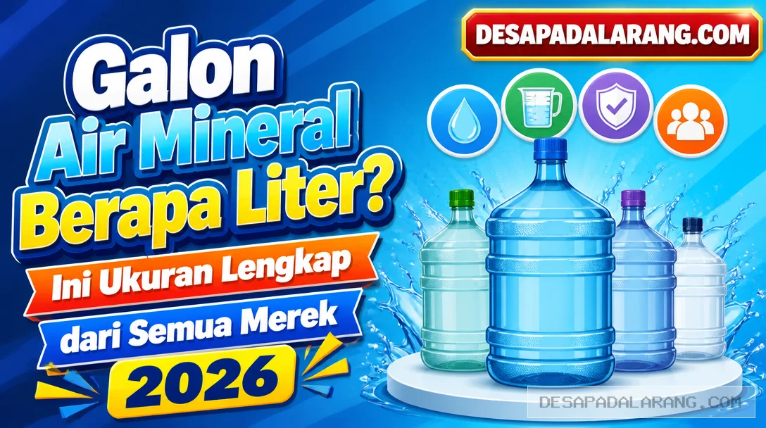 Galon Air Mineral Berapa Liter? Ini Ukuran Lengkap dari Semua Merek 2026