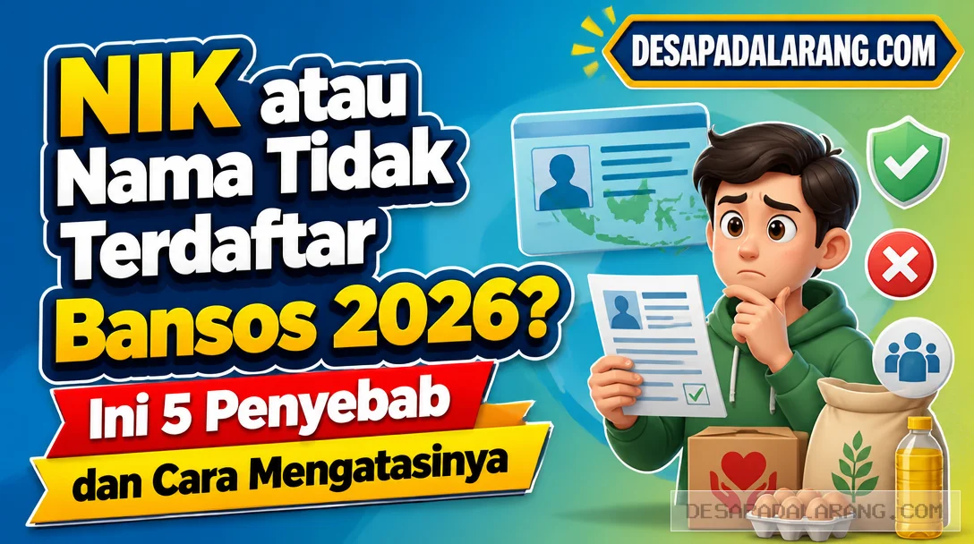 NIK atau Nama Tidak Terdaftar Bansos 2026? Ini 5 Penyebab dan Cara Mengatasinya