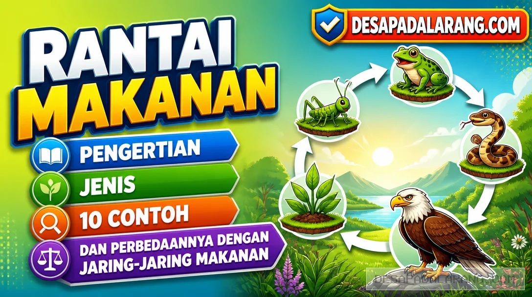 Rantai Makanan, Pengertian, Jenis, 10 Contoh, dan Perbedaannya dengan Jaring-Jaring Makanan