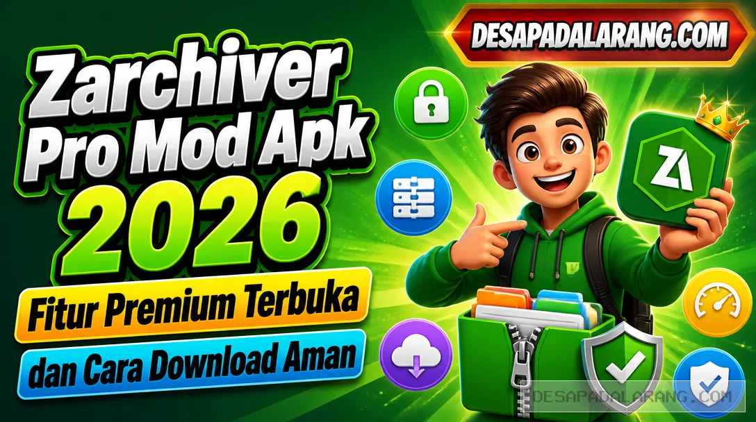 Zarchiver Pro Mod Apk 2026, Fitur Premium Terbuka dan Cara Download Aman