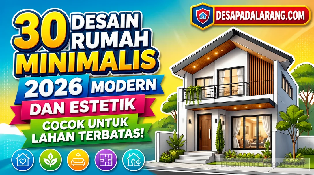 30 Desain Rumah Minimalis 2026 Modern dan Estetik, Cocok untuk Lahan Terbatas!