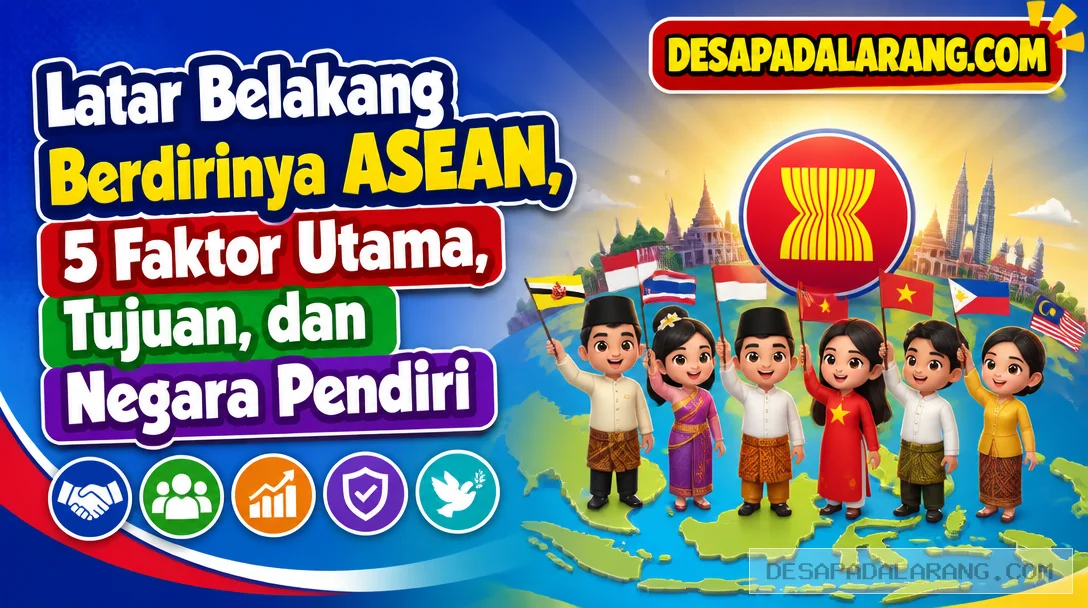 Latar Belakang Berdirinya ASEAN, 5 Faktor Utama, Tujuan, dan Negara Pendiri
